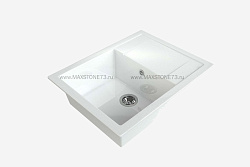 MAXSTONE Мойка глянцевая MS-15 (белый снег) 640*505*217